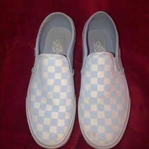 Light Blue Checkered Vans